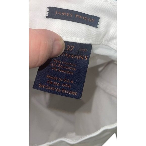 JAMES JEANS Women's Size 27 Waist Twiggy Jeans Frost White Skinny Jeans USA Made - Picture 9 of 10